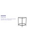 Merrick Lane Newbury End Table with Round Frame and Vertical Legs